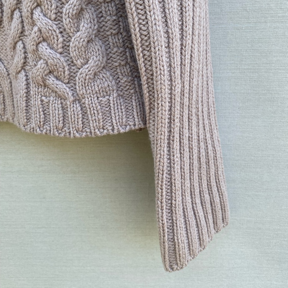 Aran Crafts Cable Knit Zip-Up Sweater - Picture 3 of 6